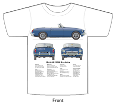 MGB Roadster (wire wheels) 1965-69 T-shirt Front